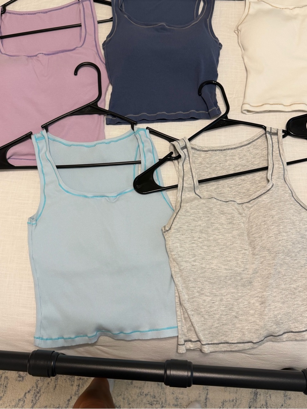 Women’s Ribbed Tank Top - Pastel Mix - Picture 3 of 5